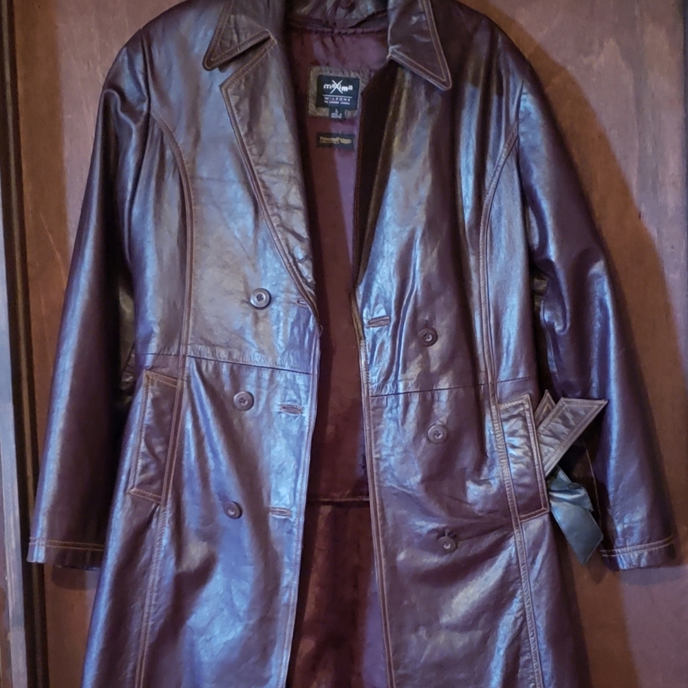 Leather coat